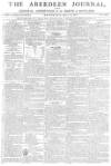Aberdeen Press and Journal Wednesday 16 March 1803 Page 1