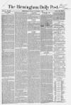 Birmingham Daily Post Monday 01 November 1858 Page 1