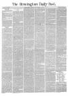 Birmingham Daily Post Thursday 10 November 1859 Page 1