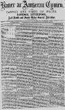 Baner ac Amserau Cymru Saturday 12 January 1884 Page 1