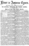 Baner ac Amserau Cymru Saturday 26 November 1887 Page 1