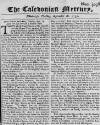 Caledonian Mercury Tue 18 Sep 1739 Page 1