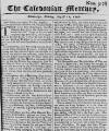 Caledonian Mercury Mon 11 Aug 1740 Page 1