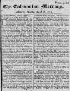 Caledonian Mercury Thu 28 Aug 1740 Page 1