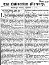 Caledonian Mercury Tue 07 Sep 1742 Page 1
