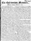Caledonian Mercury Mon 25 Oct 1742 Page 1
