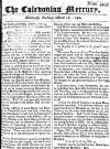 Caledonian Mercury Tue 26 Oct 1742 Page 1