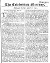 Caledonian Mercury Thu 17 Mar 1743 Page 1