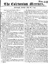 Caledonian Mercury Mon 16 May 1743 Page 1