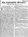 Caledonian Mercury Tue 20 Sep 1743 Page 1