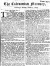 Caledonian Mercury Mon 03 Oct 1743 Page 1