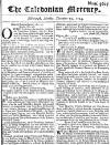 Caledonian Mercury Mon 19 Dec 1743 Page 1