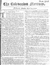 Caledonian Mercury Mon 04 Mar 1745 Page 1