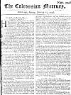 Caledonian Mercury Mon 27 Jan 1746 Page 1
