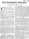 Caledonian Mercury Tue 18 Mar 1746 Page 1