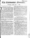 Caledonian Mercury Tue 01 Jul 1746 Page 1