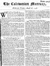 Caledonian Mercury Tue 26 Aug 1746 Page 1