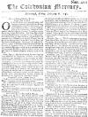 Caledonian Mercury Fri 06 Feb 1747 Page 1