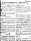Caledonian Mercury Tue 27 Oct 1747 Page 1