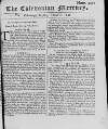 Caledonian Mercury Tue 07 Mar 1749 Page 1