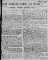 Caledonian Mercury Thu 10 Aug 1749 Page 1