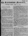 Caledonian Mercury Tue 15 Aug 1749 Page 1