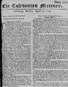 Caledonian Mercury Mon 21 Aug 1749 Page 1