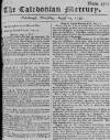 Caledonian Mercury Thu 24 Aug 1749 Page 1