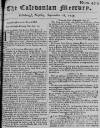 Caledonian Mercury Tue 26 Sep 1749 Page 1