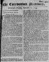 Caledonian Mercury Thu 28 Sep 1749 Page 1