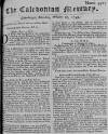 Caledonian Mercury Mon 16 Oct 1749 Page 1