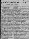 Caledonian Mercury Fri 20 Oct 1749 Page 1
