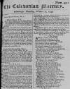 Caledonian Mercury Thu 26 Oct 1749 Page 1