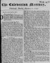 Caledonian Mercury Mon 12 Feb 1750 Page 1