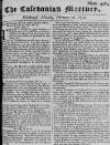 Caledonian Mercury Mon 26 Feb 1750 Page 1