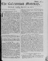 Caledonian Mercury Tue 25 Sep 1750 Page 1