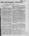 Caledonian Mercury Tuesday 14 November 1752 Page 1