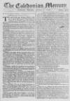 Caledonian Mercury Saturday 07 January 1758 Page 1