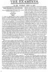 The Examiner Sunday 15 May 1814 Page 1