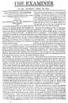 The Examiner Sunday 25 September 1814 Page 1