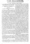 The Examiner Sunday 20 November 1814 Page 1