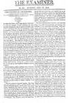 The Examiner Sunday 27 November 1814 Page 1