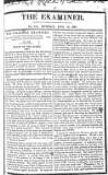 The Examiner Sunday 12 August 1821 Page 1