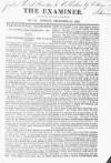 The Examiner Sunday 22 December 1822 Page 1
