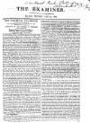 The Examiner Sunday 21 August 1825 Page 1