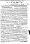The Examiner Sunday 04 March 1827 Page 1