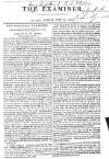 The Examiner Sunday 22 July 1827 Page 1