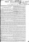 The Examiner Sunday 20 January 1828 Page 1