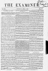 The Examiner Saturday 01 April 1848 Page 1