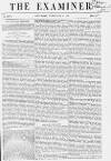 The Examiner Saturday 01 February 1851 Page 1